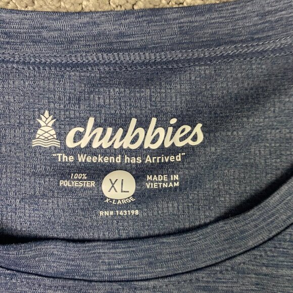 Chubbies Ultimate Tee Shirt Men's XL Blue Performance Gym Running - Picture 5 of 10